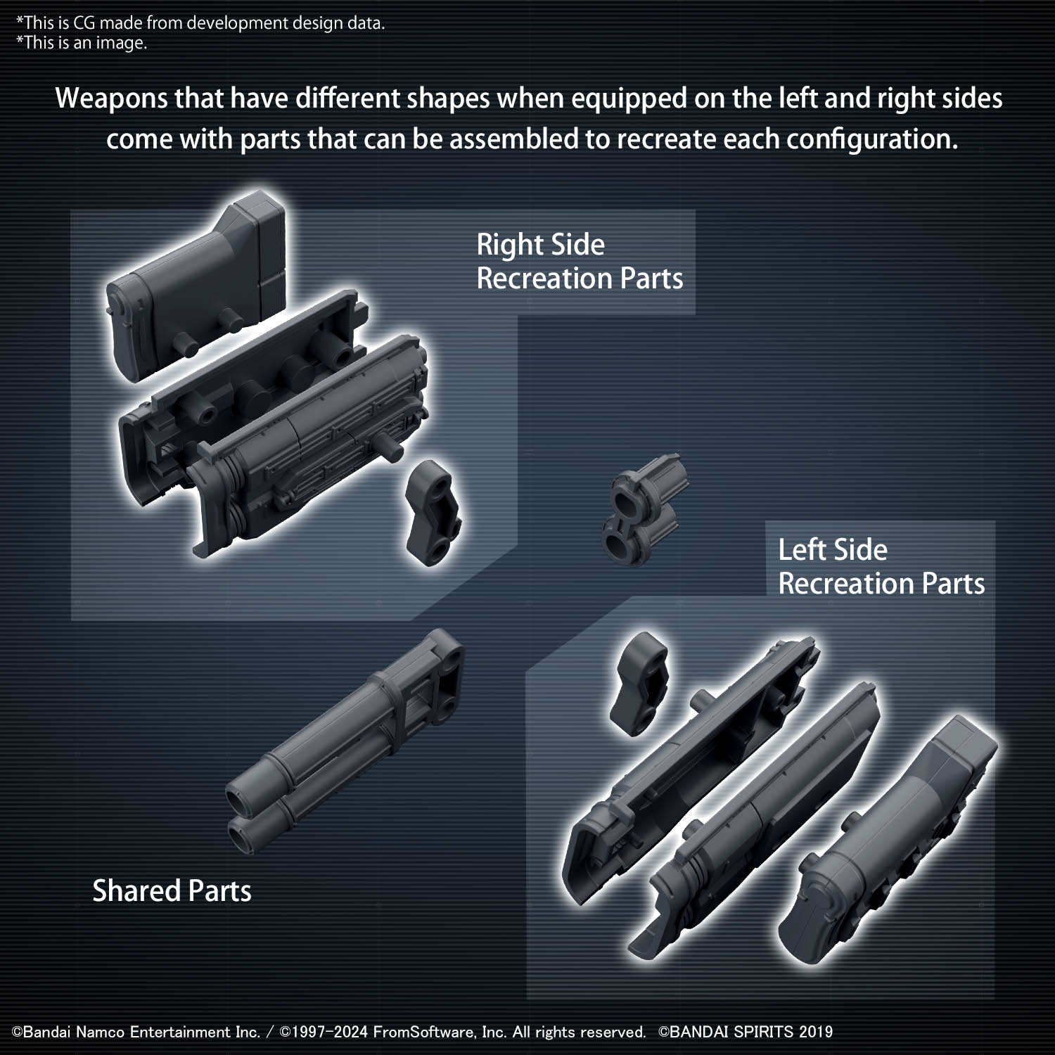 Armored Core VI Fires of Rubicon Option Parts Set Weapon Set 02 30MM Model Kit