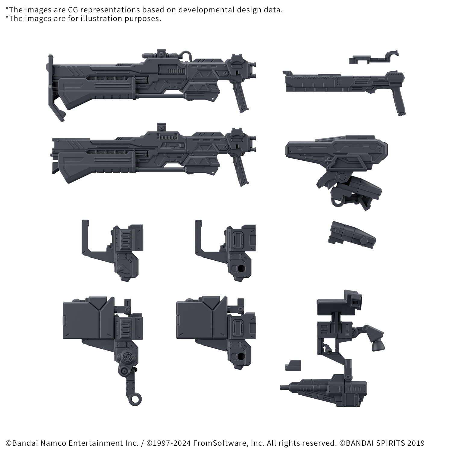 Armored Core VI Fires of Rubicon Option Parts Set Weapon Set 03 30MM Model Kit