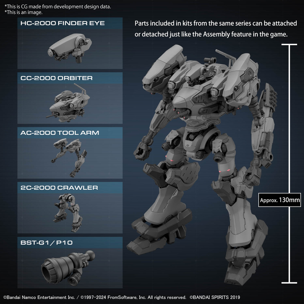 Armored Core VI Fires of Rubicon RaD CC-2000 Orbiter 30MM Model Kit