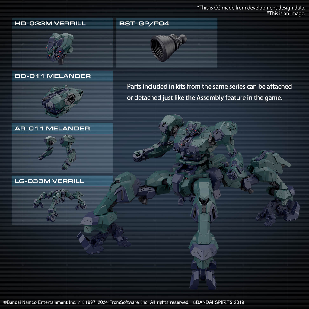 Armored Core VI Fires of Rubicon Balam Industries BD-011 Melander Liger Tail 30MM Model Kit