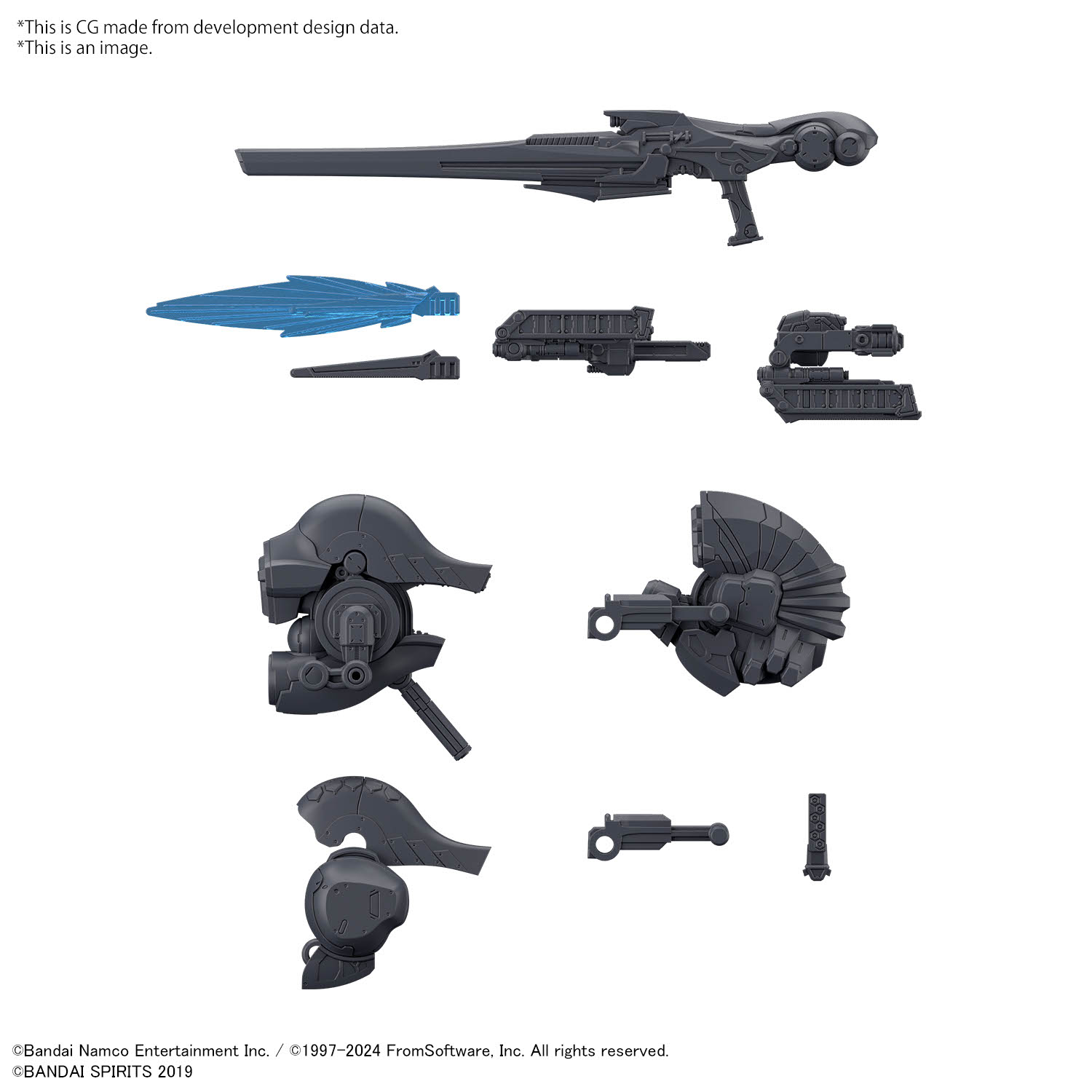 Armored Core VI Fires of Rubicon Option Parts Set Weapon Set 01 30MM Model Kit