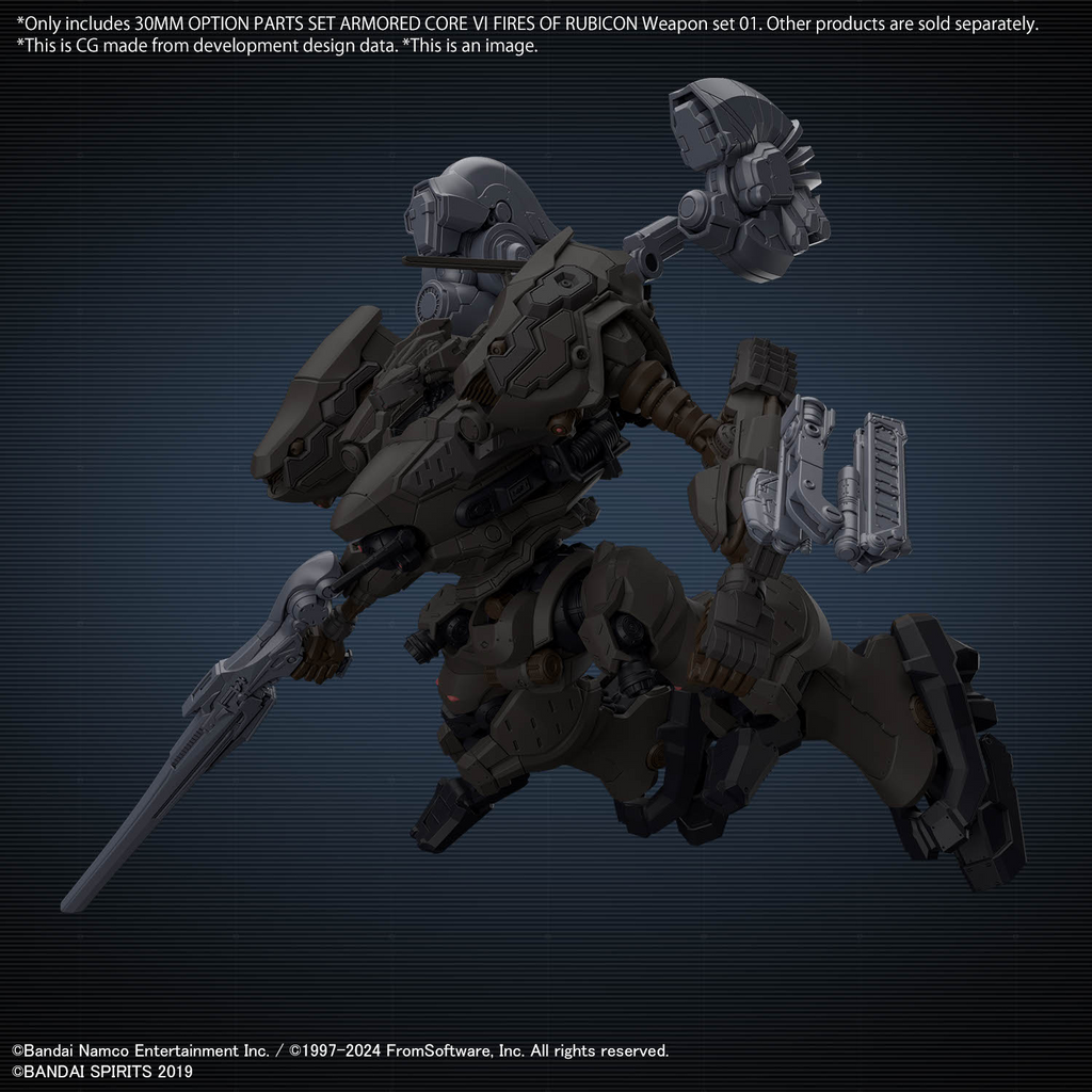 Armored Core VI Fires of Rubicon Option Parts Set Weapon Set 01 30MM Model Kit