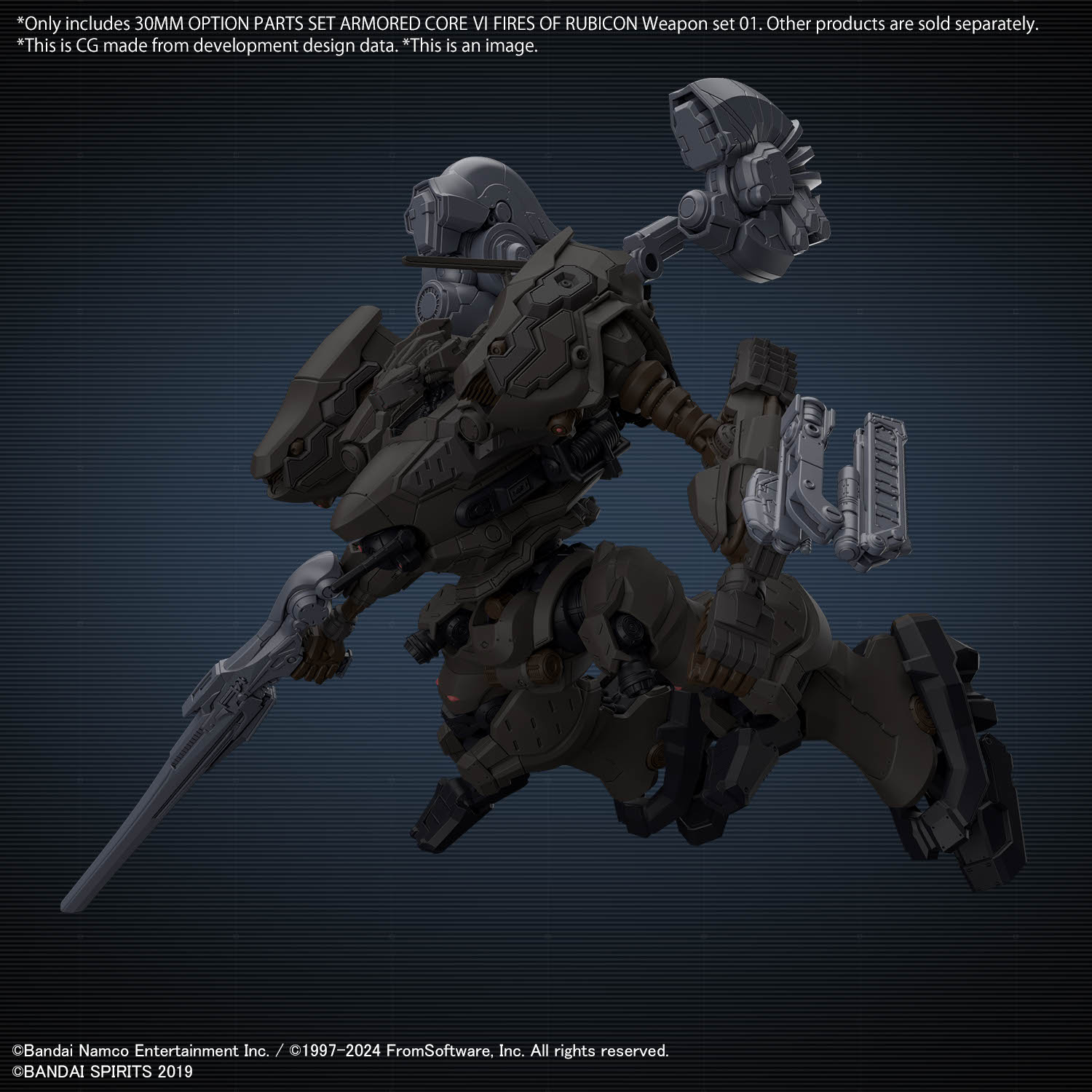 Armored Core VI Fires of Rubicon Option Parts Set Weapon Set 01 30MM Model Kit