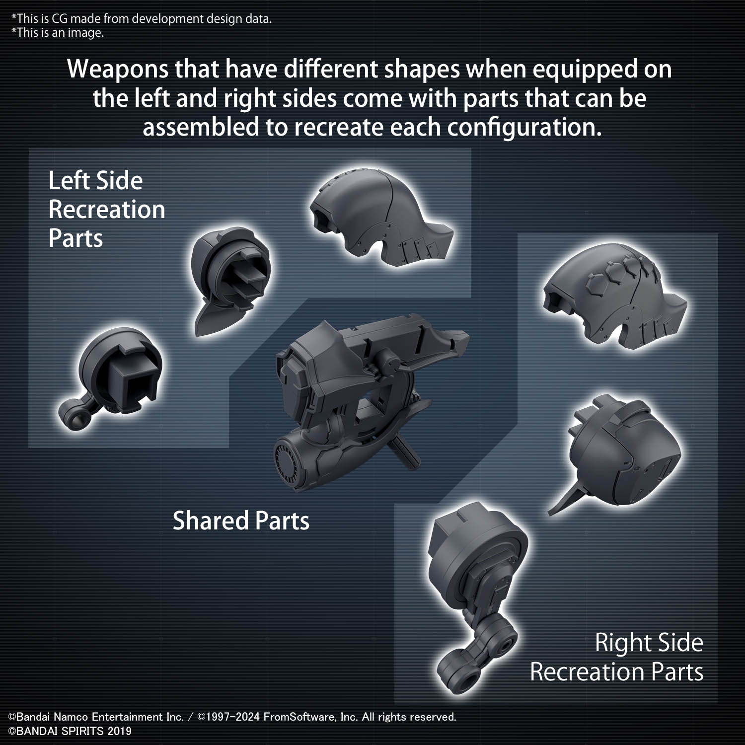 Armored Core VI Fires of Rubicon Option Parts Set Weapon Set 01 30MM Model Kit