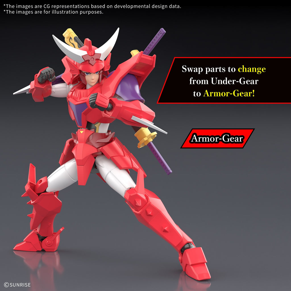 Ronin Warriors 30 Minutes Fantasy Yoroi-Shinden Samurai Troopers Gai of the Heat Model Kit