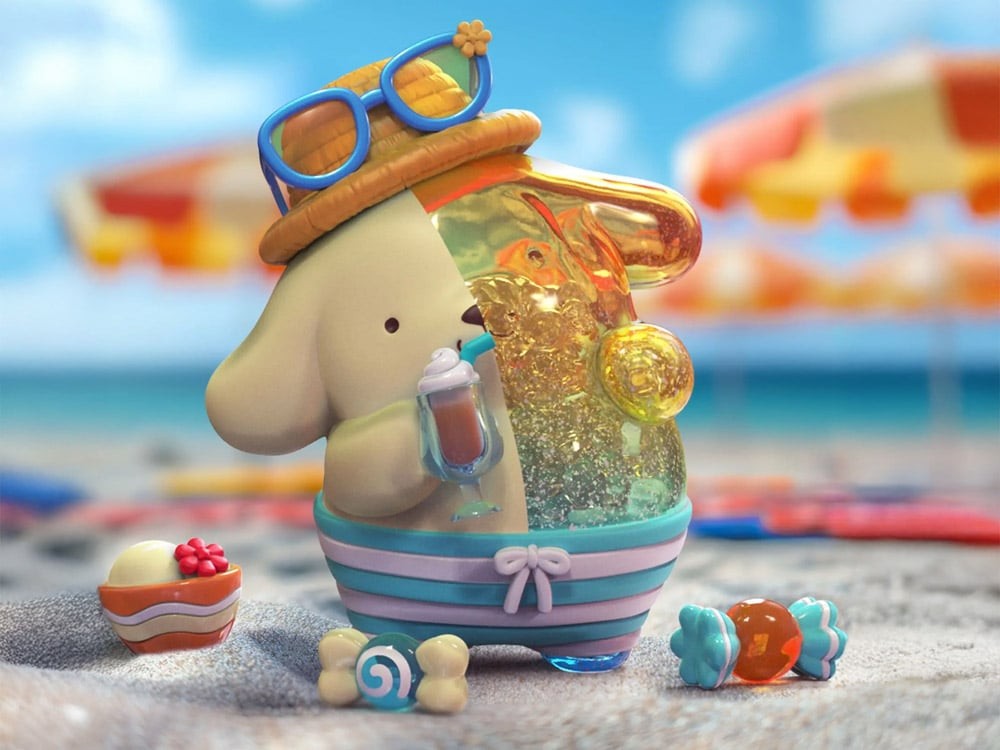 Sanrio Pompompurin Kandy Sweets Sea Breeze Mighty Jaxx Figure