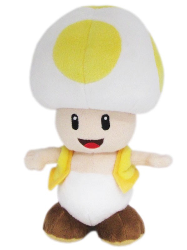 Super Mario Yellow Toad 8 Inch Plush