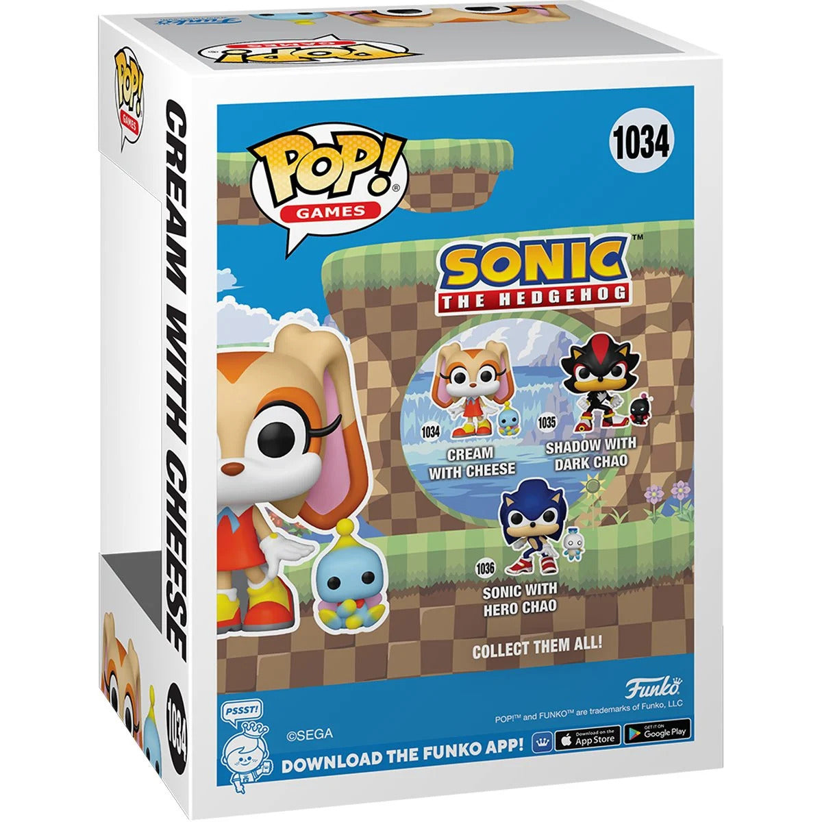 Sonic The Hedgehog Cream with Cheese Buddy Funko Pop! #1034 Vinyl Figure