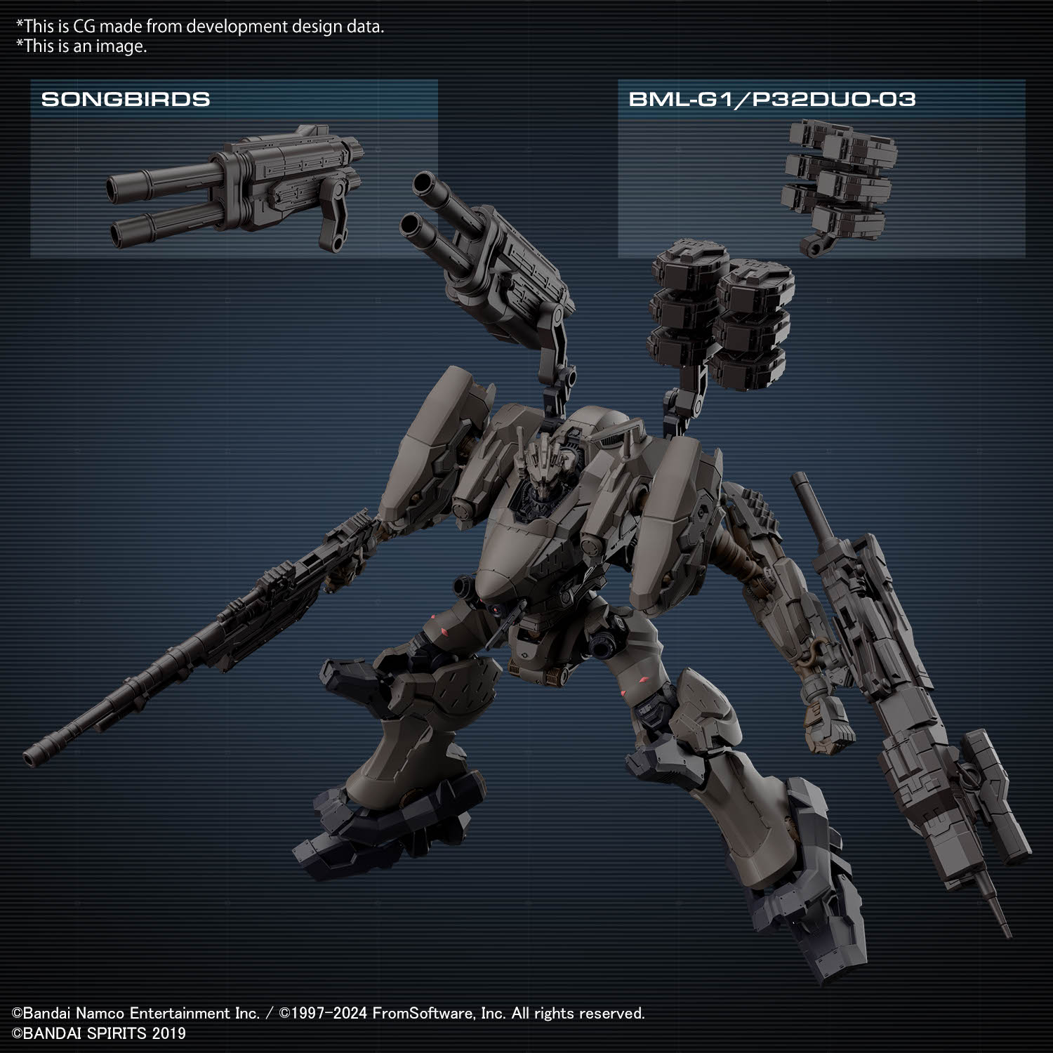 Armored Core VI Fires of Rubicon 30 Minute Missions RaD CC-2000 Orbiter Nightfall Model Kit