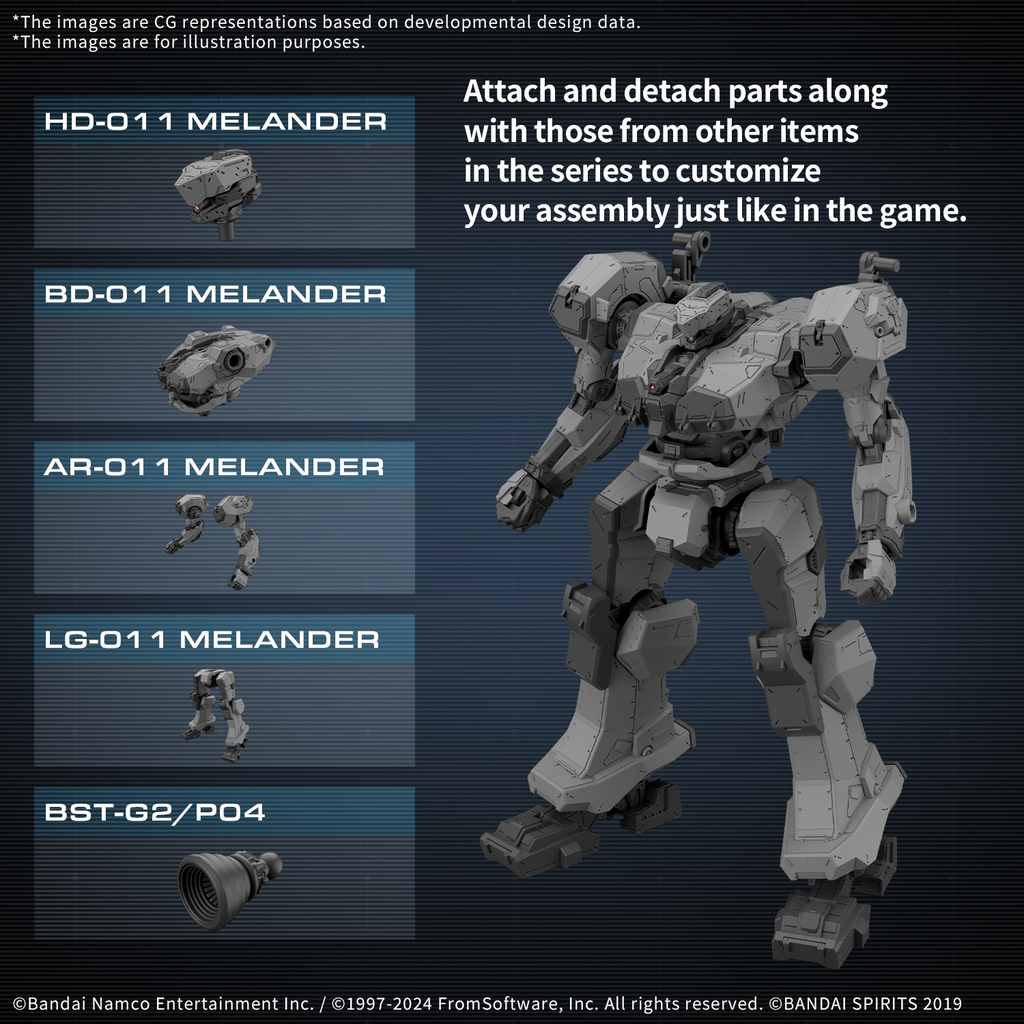 Armored Core VI Fires of Rubicon 30 Minute Missions Balam Industries BD-011 Melander Model Kit