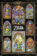 Zelda Stained Glass Collage Poster