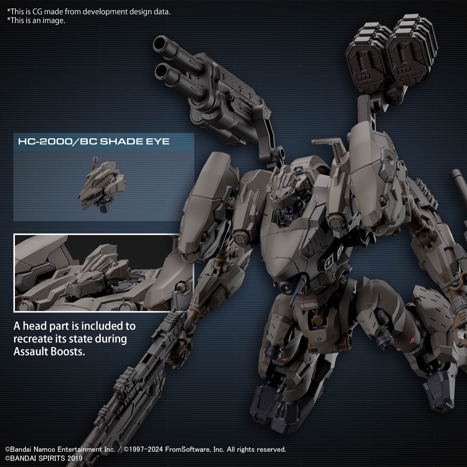 Armored Core VI Fires of Rubicon 30 Minute Missions RaD CC-2000 Orbiter Nightfall Model Kit