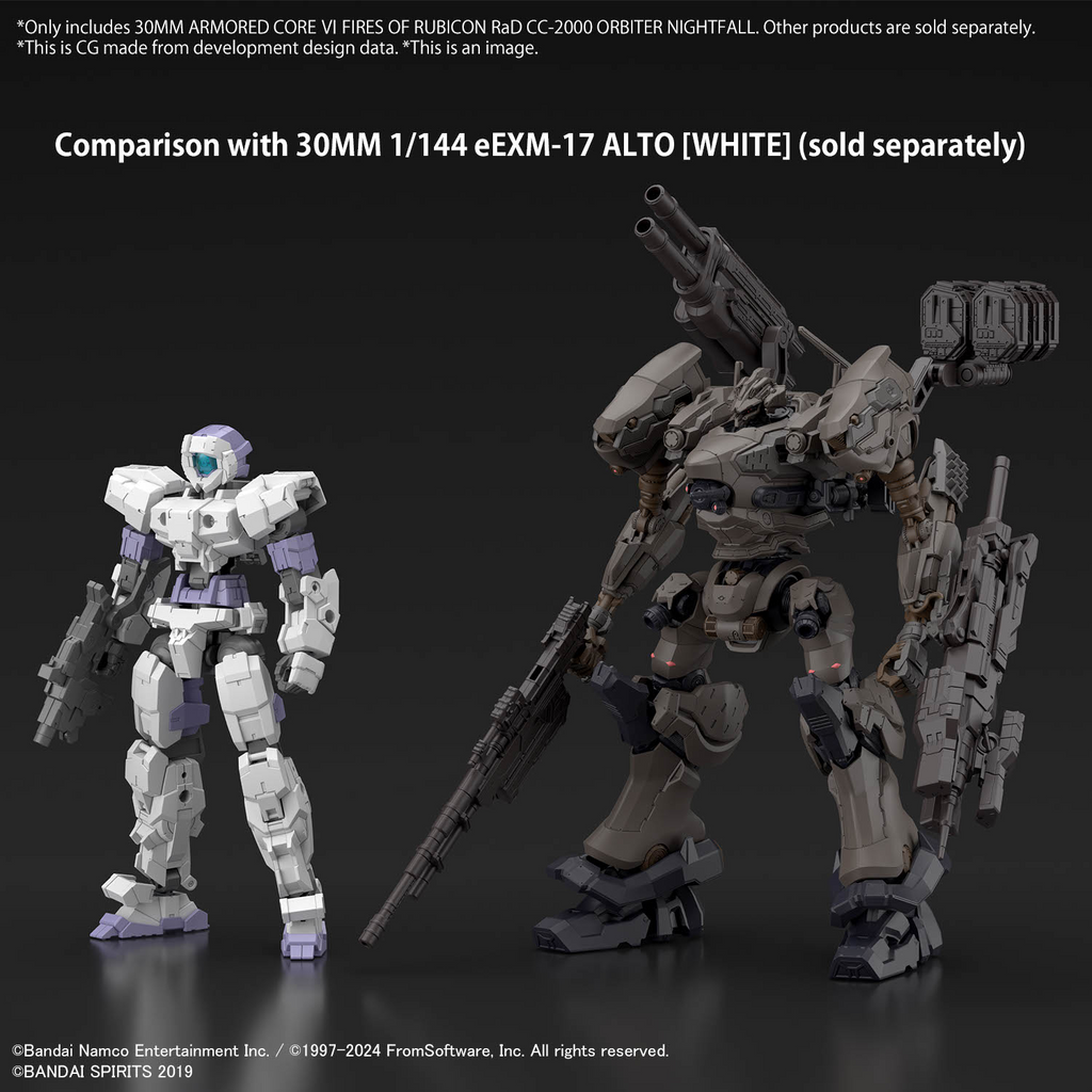 Armored Core VI Fires of Rubicon 30 Minute Missions RaD CC-2000 Orbiter Nightfall Model Kit