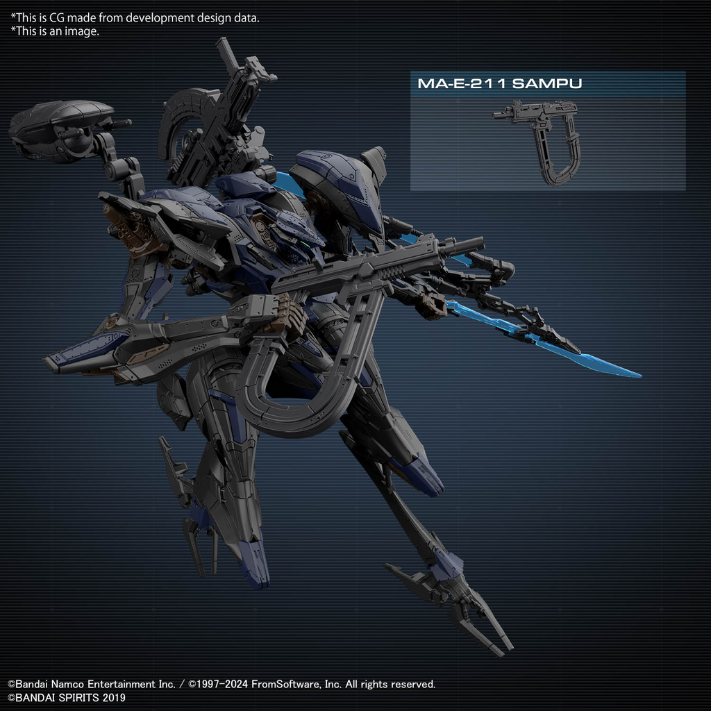Armored Core VI Fires of Rubicon 30 Minute Missions Schneider Nachtreiher/40E Steel Haze Model Kit