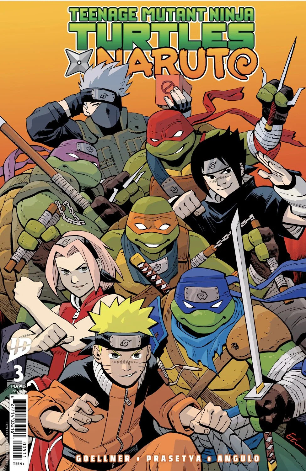 Teenage Mutant Ninja Turtles x Naruto #3 Comic